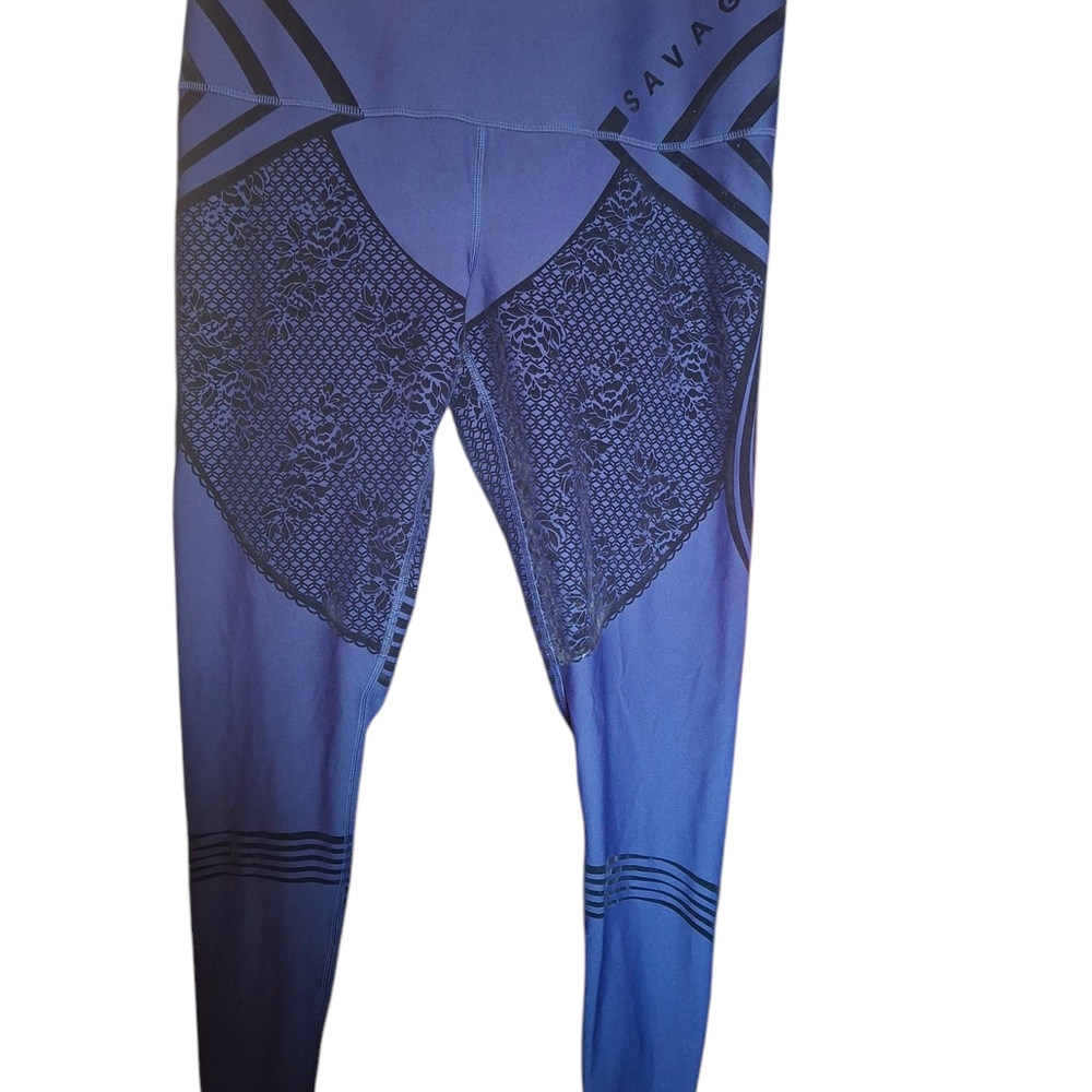 FENTY SAVAGE BRAND Blue Patterned Leggings